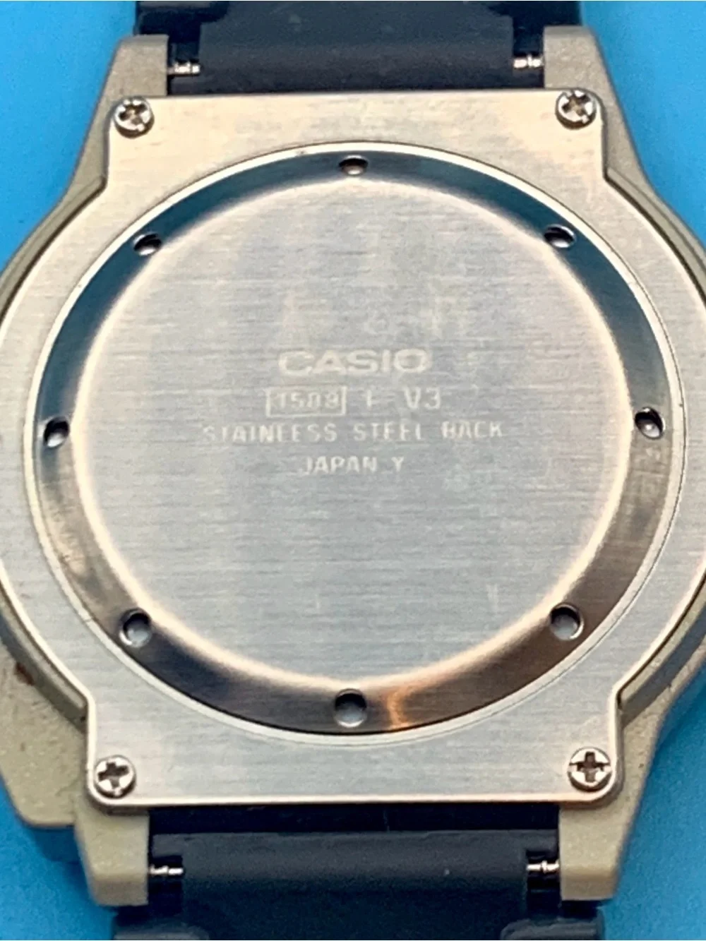 CASIO F-V3(1589) Men’s Rare Vintage Watch 30 Sec Voice Recorder Working New Batt
